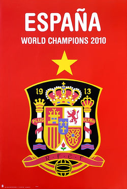 Team Spain Soccer "World Cup Champions 2010" Commemorative Poster - Grupo Erik S.L.