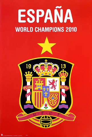Team Spain Soccer "World Cup Champions 2010" Commemorative Poster - Grupo Erik S.L.