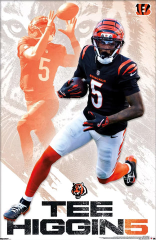 Tee Higgins "Superstar" Cincinnati Bengals NFL Action Wall Poster - Costacos Sports 2026