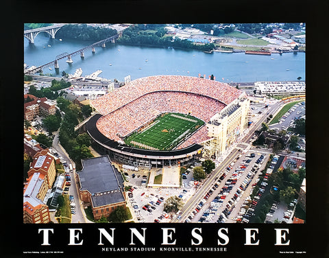 Tennessee Vols Football Neyland Stadium "From Above" Poster Print - Aerial Views 1994