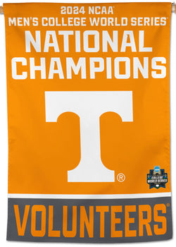 Tennessee Volunteers 2024 NCAA Baseball College World Series Champions 28x40 Wall Banner - Wincraft