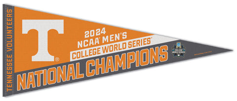 Tennessee Volunteers 2024 NCAA College World Series Champions Premium Felt Collector's Pennant - Wincraft