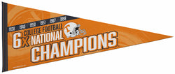 Tennessee Volunteers Football 6-Time NCAA National Champions Felt Pennant - Rico Inc.