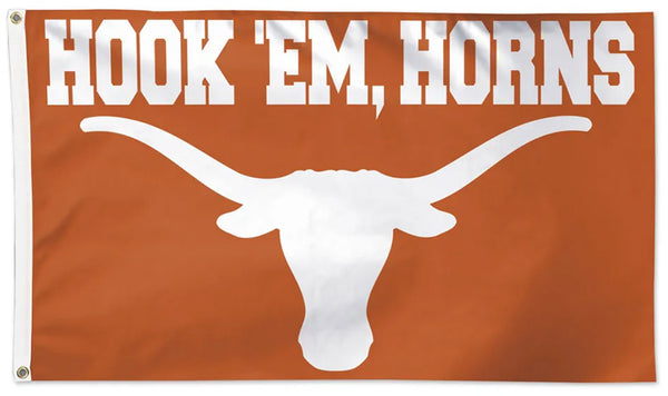 University of Texas Longhorns "Hook 'Em, Horns" Official NCAA Deluxe 3'x5' Team Flag - Wincraft