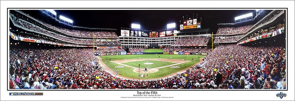 Texas Rangers Ballpark in Arlington 2010 World Series Panoramic Poster Print - Everlasting Images