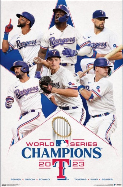 Texas Rangers 2023 World Series CHAMPIONS Commemorative Wall Poster - Costacos Sports