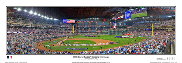 Texas Rangers "World Series Majesty 2023" Globe Life Field Panoramic Poster Print - Everlasting Images