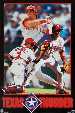 Texas Rangers "Texas Thunder" (1994) Poster (Jose Canseco, Dean Palmer, Ivan Rodriguez) - Costacos Final Stock Collection