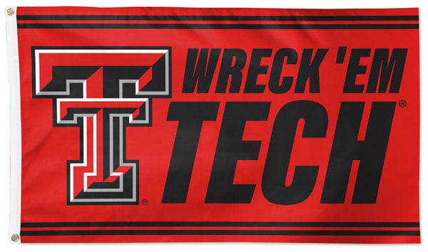 Texas Tech Red Raiders "WRECK 'EM, TECH" Official NCAA Team Spirit 3'x5' Flag - Wincraft