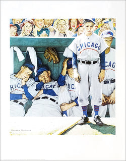 Classic Baseball "The Dugout" by Norman Rockwell Premium Poster - Shorewood Fine Art