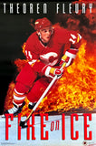 Theoren Fleury "Fire On Ice" Calgary Flames 1992 NHL Theme Action Poster - Costacos Final Stock Collection
