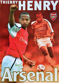 Thierry Henry "Super Action" Arsenal FC EPL Football Poster - GB 2002