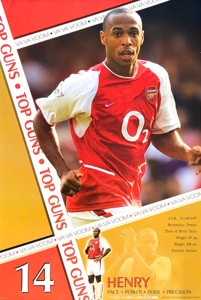 Thierry Henry "Top Gun" Arsenal FC Poster - U.K. 2003