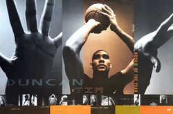 Tim Duncan NBA Rookie of the Year San Antonio Spurs Commemorative Poster - Nike Inc. 1999