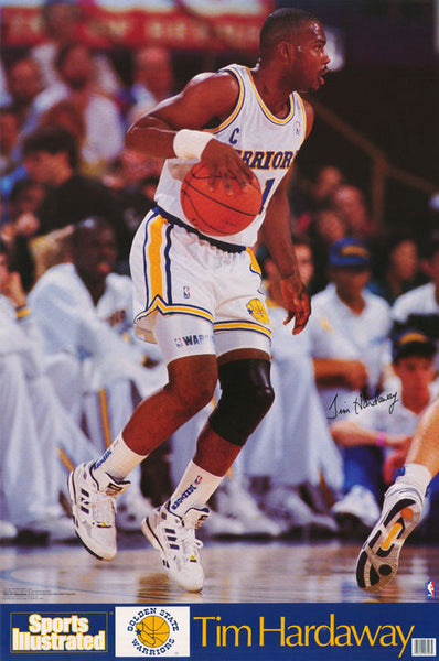 Tim Hardaway "Superstar" Golden State Warriors Sports Illustrated NBA Action Poster - Marketcom 1991