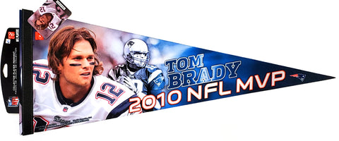 Tom Brady New England Patriots 2010 NFL MVP Premium Felt Collector's Pennant (LE/2,010) - Wincraft