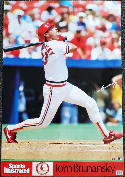 Tom Brunansky "Superstar" St. Louis Cardinals Vintage Original Poster - Sports Illustrated by Marketcom 1989