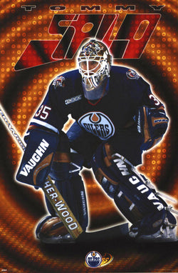 Tommy Salo "Stopper" Edmonton Oilers Goalie NHL Action Poster - Costacos 2000