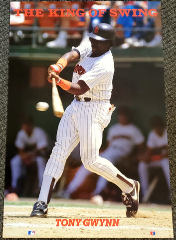Tony Gwynn "The King Of Swing" (1990) San Diego Padres 24x36 MLB Baseball Action Poster - Costacos Brothers