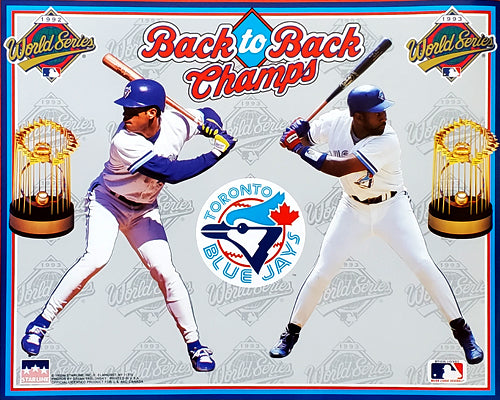 1992 World Champions Toronto Blue Jays Team Poster 22 X 34