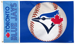 Toronto Blue Jays Ball-Style MLB Baseball Team Deluxe 3'x5' Flag - Wincraft