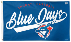 Toronto Blue Jays Classic-Script-Style MLB Baseball Team Deluxe 3'x5' Flag - Wincraft