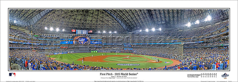 *SHIPS 12/02* Toronto Blue Jays 2025 World Series Game 1 at Rogers Centre Panoramic Poster Print - Everlasting Images  (TOR-462)