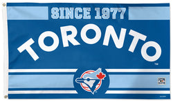 Toronto Blue Jays "Since 1977" Cooperstown Collection MLB Baseball Deluxe 3'x5' Flag - Wincraft