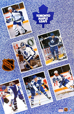 Toronto Maple Leafs "Super Action" 6-Player Team Poster - Starline 1990