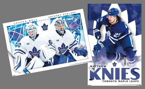 COMBO: Matthew Knies, Joseph Woll & Anthony Stolarz Toronto Maple Leafs NHL Hockey Posters 2-Poster Set - Costacos 2025