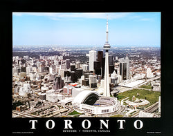 Toronto Skyline From Above on Blue Jays Game Day at Skydome 22x28 Poster - Aerial Views 1995