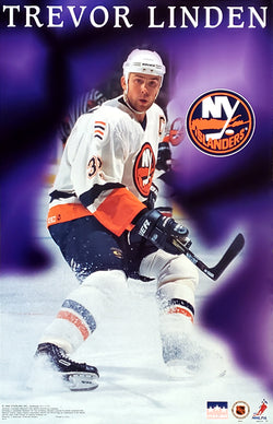 Trevor Linden "Glow" New York Islanders NHL Action Poster - Starline 1998