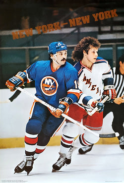 Bryan Trottier and Ron Duguay "New York-New York" Islanders-Rangers Poster (1982)