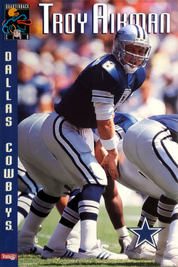 Troy Aikman "QB Club" Dallas Cowboys 1992 NFL Football Action Poster - Costacos Final Stock Collection