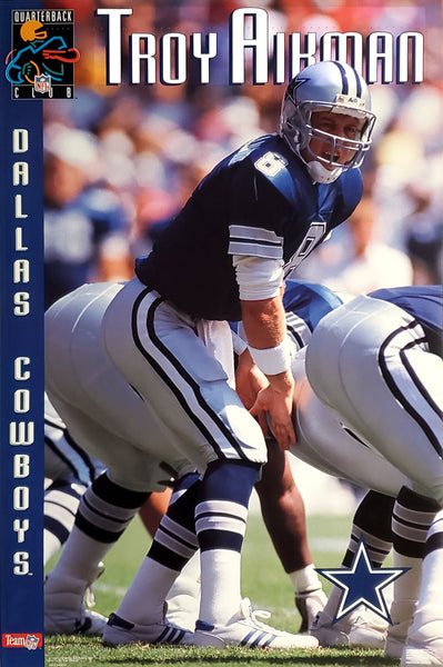 Troy Aikman "QB Club" Dallas Cowboys 1992 NFL Football Action Poster - Costacos Final Stock Collection
