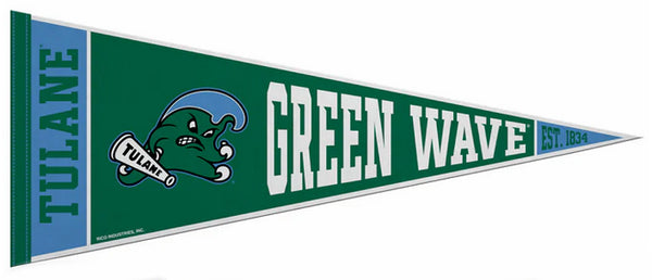 Tulane University GREEN WAVE Official NCAA Team Felt Pennant - Rico Inc.