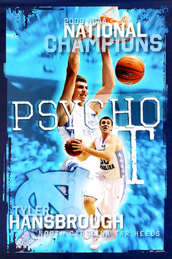 Tyler Hansbrough "Psycho T" North Carolina Tar Heels Poster - ProGraphs