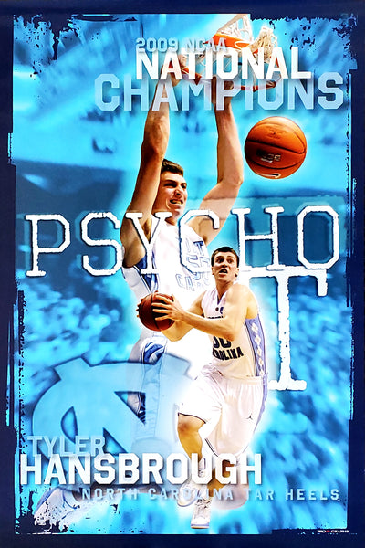 Tyler Hansbrough "Psycho T" North Carolina Tar Heels Poster - ProGraphs
