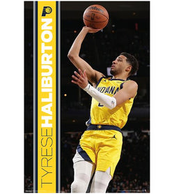 Tyrese Haliburton "Action" Indiana Pacers NBA Basketball Official Poster - Costacos 2026