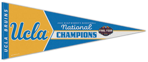 UCLA Bruins 2026 NCAA Women's Basketball National Champions Official Premium Felt Pennant - Wincraft