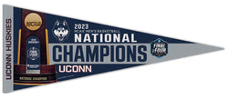 UConn Huskies 2023 NCAA Men's Basketball National Champions Official Premium Felt Pennant - Wincraft