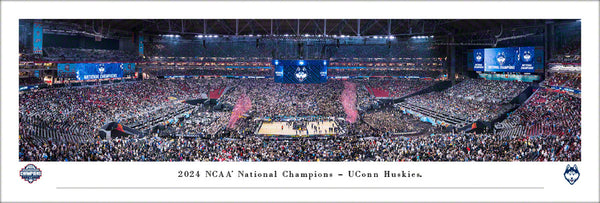 UConn Huskies 2024 NCAA Men's Basketball Championship Celebration Panoramic Poster Print - Blakeway