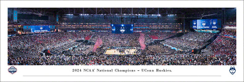UConn Huskies 2024 NCAA Men's Basketball Championship Celebration Panoramic Poster Print - Blakeway