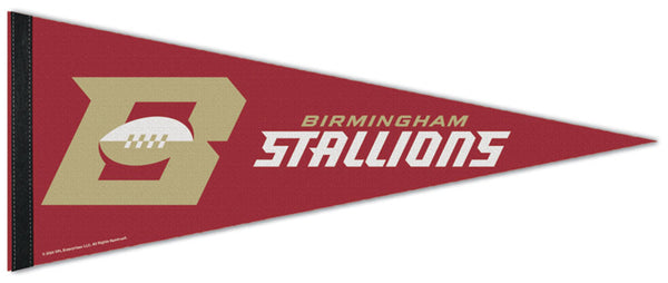 Birmingham Stallions Official UFL Football Premium Felt Collector's Pennant - Wincraft 2024