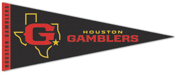 Houston Gamblers Official UFL Football Premium Felt Collector's Pennant - Wincraft 2026