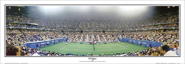 U.S. Open Tennis 1999 Panorama (Andre Agassi) Panoramic Poster Print - Everlasting Images
