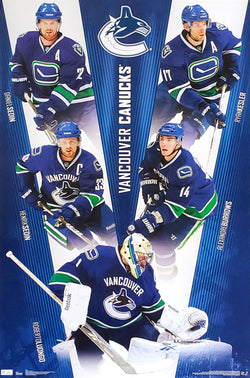 Vancouver Canucks "V for Victory" Poster (Sedins, Luongo, Burrows, Kessler) - Costacos 2011