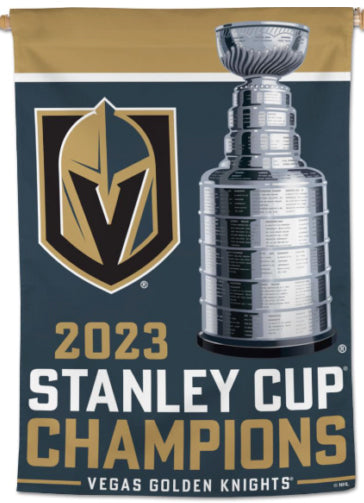 Vegas Golden Knights 2023 Stanley Cup Champions Official NHL Hockey Premium 28x40 Wall Banner - Wincraft