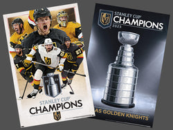 COMBO: Vegas Golden Knights 2023 Stanley Cup Champions Commemorative 2-Poster Set - Costacos Sports