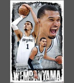 Victor Wembanyama "Triple-Action" San Antonio Spurs NBA Basketball Poster - Costacos 2026